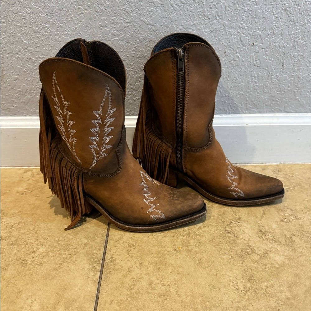 Liberty black fringe benefits boots